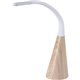 Bostitch Flexible Desk Lamp, Wood Grain - 4 W LED Bulb - USB Charging, Dimmable, Flexible Neck, Adjustable Brightness, Touch Sen