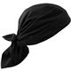 Chill-Its 6710CT Evaporative Cooling Bandana Triangle Hat - 0.5" Width x 9.5" Height x 7" Length - 6 / Carton - Black - Polyviny