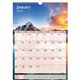 At-A-Glance Scenic Wall Calendar - Medium Size - Julian Dates - Monthly - 12 Month - January 2024 - December 2024 - 1 Month Sing