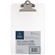 Business Source Plastic Clipboard - 6" x 9" - Spring Clip - Plastic - Clear - 1 Each