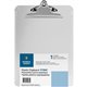 Business Source Spring Clip Plastic Clipboard - 8 1/2" x 11" - Spring Clip - Plastic - Clear - 1 Each