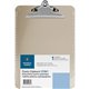 Business Source Spring Clip Plastic Clipboard - 8 1/2" x 11" - Spring Clip - Plastic - Smoke - 1 Each
