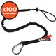 Ergodyne 3100-100pk Single Carabiner Tool Lanyard - 10lbs - 100 / Carton - 10 lb Load Capacity - Standard - Carabiner Attachment