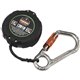 Squids 3010 Retractable Tool Lanyard with Belt Loop Clip - 1 Each - 5 lb Load Capacity - Standard - Carabiner Attachment - 1" He