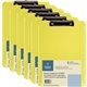 Business Source Flat Clip Clipboard - 9" x 12" - Plastic - Neon Green - 6 / Bundle