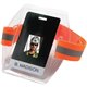 Squids 3386 Vinyl Arm Band ID Badge Holder - 6 / Carton - Hook & Loop Attachment - 4.5" Height x 0.8" Width x 18" Length - Hi-vi