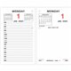 At-A-Glance Loose-Leaf Desk Calendar Refill - Standard Size - Julian Dates - Daily - 12 Month - January 2024 - December 2024 - 7