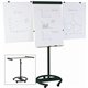 MasterVision MV 360 Degree Gold Ultra Mobile Easel - 26.5" (2.2 ft) Width x 38.5" (3.2 ft) Height - White Lacquered Steel Surfac