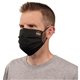 Skullerz 8801 Pleated Face Cover Mask - Cotton Twill, Polyester - Black - Adjustable Nose Clip, Adjustable Ear Loop, Anti-odor, 