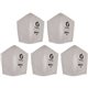 Skullerz 8810F(x) Contoured Face Cover Mask Replacement Filters - 6" Width x 1.5" Height x 8" Length - 5 / Set - White - Poly Co
