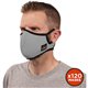 Skullerz 8802F(x)-Case Contoured Face Mask with Filter - Large/Extra Large Size - Cotton Twill, Polyester - Gray - Breathable, A