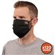 Skullerz 8801-Case Pleated Face Cover Mask - Cotton Twill, Polyester - Black - Breathable, Adjustable Nose Clip, Adjustable Ear 