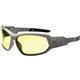 Skullerz Loki Yellow Lens Safety Glasses - Matte Gray Frame/Yellow Lens