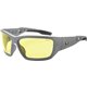 Skullerz BALDR Yellow Lens Matte Gray Safety Glasses - Eye Protection - Matte Gray - Yellow Lens - Anti-fog, Impact Resistant, A