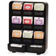 Mind Reader EMS Mind Tea Organizer - 135 x Tea Bag - 9 Drawer(s) - Black - Plastic, Rubber - 1 Each
