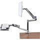 Ergotron WorkFit-LX Desk Mount for Flat Panel Display, Keyboard, Mouse - Polished Aluminum - Height Adjustable - 42" Screen Supp