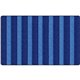 Flagship Carpets Basketweave Stripes Classroom Rug - Floor Rug - 91.20" Length x 12 ft Width - Rectangle - Blue - Nylon