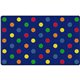 Flagship Carpets Basics Dots Classroom Rug - 91.20" Length x 12 ft Width - Rectangle - Primary - Nylon
