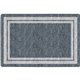 Flagship Carpets Double Light Tone Border Gray Rug - 12 ft Length x 90" Width x 0.50" Thickness - Rectangle - Gray