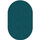 Flagship Carpets Amerisoft Solid Color Rug - 12 ft Length x 90" Width - Oval - Marine Blue - Nylon, Polyester