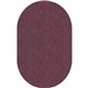Flagship Carpets Amerisoft Solid Color Rug - 12 ft Length x 90" Width - Oval - Plum - Nylon, Polyester