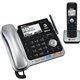 AT&T Bluetooth Cordless Phone - Black, Silver - 2 x Phone Line - Speakerphone - Answering Machine - Backlight