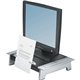 Fellowes Office Suites Standard Monitor Riser Plus - 80 lb Load Capacity - 4.2" Height x 19.9" Width x 14.1" Depth - Black, Silv