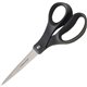 Fiskars Scissors - 8" Overall Length - Left/Right - Stainless Steel - Pointed Tip - Black - 1 Each