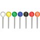 Gem Office Products Round Head Map Tacks - 0.18" Head - 0.4" Length - 100 / Box - Assorted