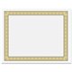 Geographics Natural Diplomat Certificate - 24 lb Basis Weight - 11" x 8.5" - Inkjet, Laser Compatible - Gold with White Border -