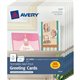 Avery Half-Fold Greeting Cards, Textured, Uncoated, 5-1/2" x 8-1/2" , 30 Cards (3378) - 5 1/2" x 8 1/2" - Textured - 6 / Carton 