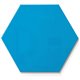 Ghent Powder-Coated Hex Steel Whiteboards - 21" (1.7 ft) Width x 18" (1.5 ft) Height - Blue Steel Surface - Hexagonal - Magnetic