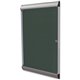 Ghent Silhouette Enclosed with 183 Ebony Vinyl Tackboard - 42.13" Height x 27.75" Width - Ebony Vinyl Surface - Aluminum Frame -