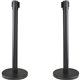 Genuine Joe Crowd-Control Posts - 34" Height - Black - Steel - 2 / Carton