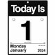 At-A-Glance "Today Is"Wall Calendar - Small Size - Julian Dates - Daily - 12 Month - January 2024 - December 2024 - 1 Day Single