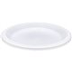 Genuine Joe 10-1/4" Large Plastic Plates - Disposable - Warm White - Plastic Body - 125 / Pack