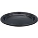 Genuine Joe 9" Round Plastic Plates - Disposable - Black - Plastic Body - 125 / Pack