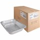 Genuine Joe Half-size Disposable Aluminum Pan - Cooking, Serving - Disposable - Silver - Aluminum Body - 100 / Carton