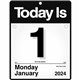 At-A-Glance Today Is Wall Calendar - Large Size - Julian Dates - Daily - 12 Month - January 2024 - December 2024 - 1 Day Single 