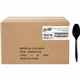 Genuine Joe Medium-weight Individually Wrapped Teaspoons - 1000/Carton - Teaspoon - Breakroom - Disposable - Black
