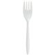 Genuine Joe Medium-weight Forks - 1000/Carton - White