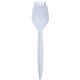 Genuine Joe Medium-Weight Spork - 1 Piece(s) - 1000/Carton - Spork - 1 x Spork - Disposable - White