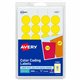 Avery Removable Color-Coding Labels, Removable Adhesive, Yellow, 3/4" Diameter, 1,008 Labels (5462) - - Width3/4" Diameter - Rem