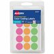 Avery Color-Coding Removable Labels, 3/4 Inch Round Labels, Assorted Neon Colors, Non-Printable, 315 Dot Stickers Total (6733) -