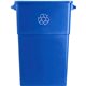 Genuine Joe 23 Gallon Recycling Container - 23 gal Capacity - Rectangular - 30" Height x 22.5" Width x 11" Depth - Blue, White -