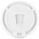 Genuine Joe 12oz-24oz Hot/Cold Foam Cup Lids - 10 / Carton - 100 Per Pack - White