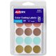 Avery Round Color Coding Labels - - Height1/4" Diameter - Removable Adhesive - Round - Multicolor - 36 / Carton