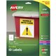 Avery Easy Peel Full Sheet Durable ID Labels - 8 1/2" Height x 11" Width - Permanent Adhesive - Laser, Inkjet - White - Film - 1