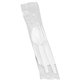 Genuine Joe Fork/Knife/Spoon Utensil Kit - 250/Carton - White