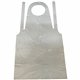 Genuine Joe 50" Disposable Poly Apron - Polyethylene, Polyethylene - For Food Handling, Manufacturing - White - 10 / Carton